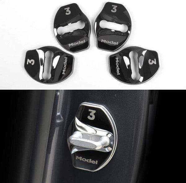 Door Latch Lock Covers (Set of 4) – For Tesla Model 3/Y (2017-2024)