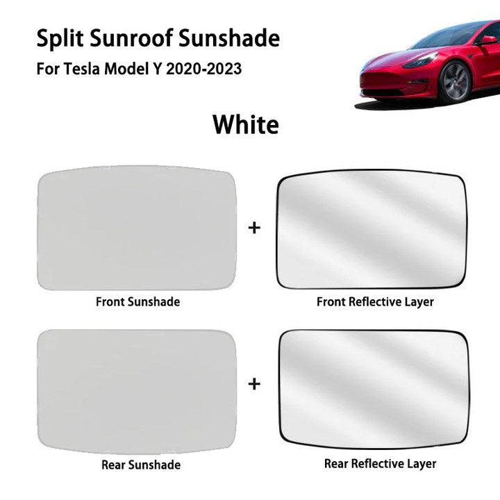 Split Glass Roof Sunshade – For Tesla Model Y (2020-2024)