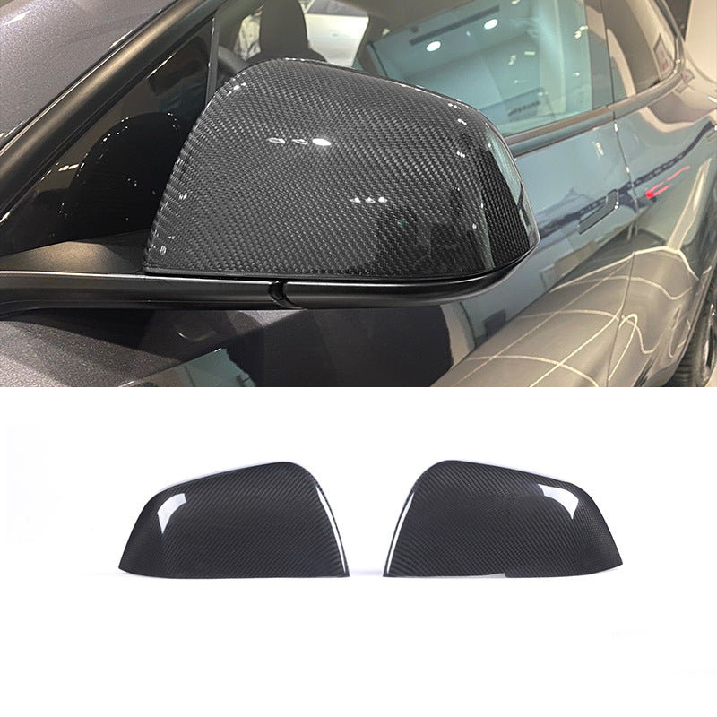 [Real Carbon Fiber] Side Mirror Cover for Tesla Model Y, Rear View Mirrors Cover Cap, OEM Style (2020-2024)