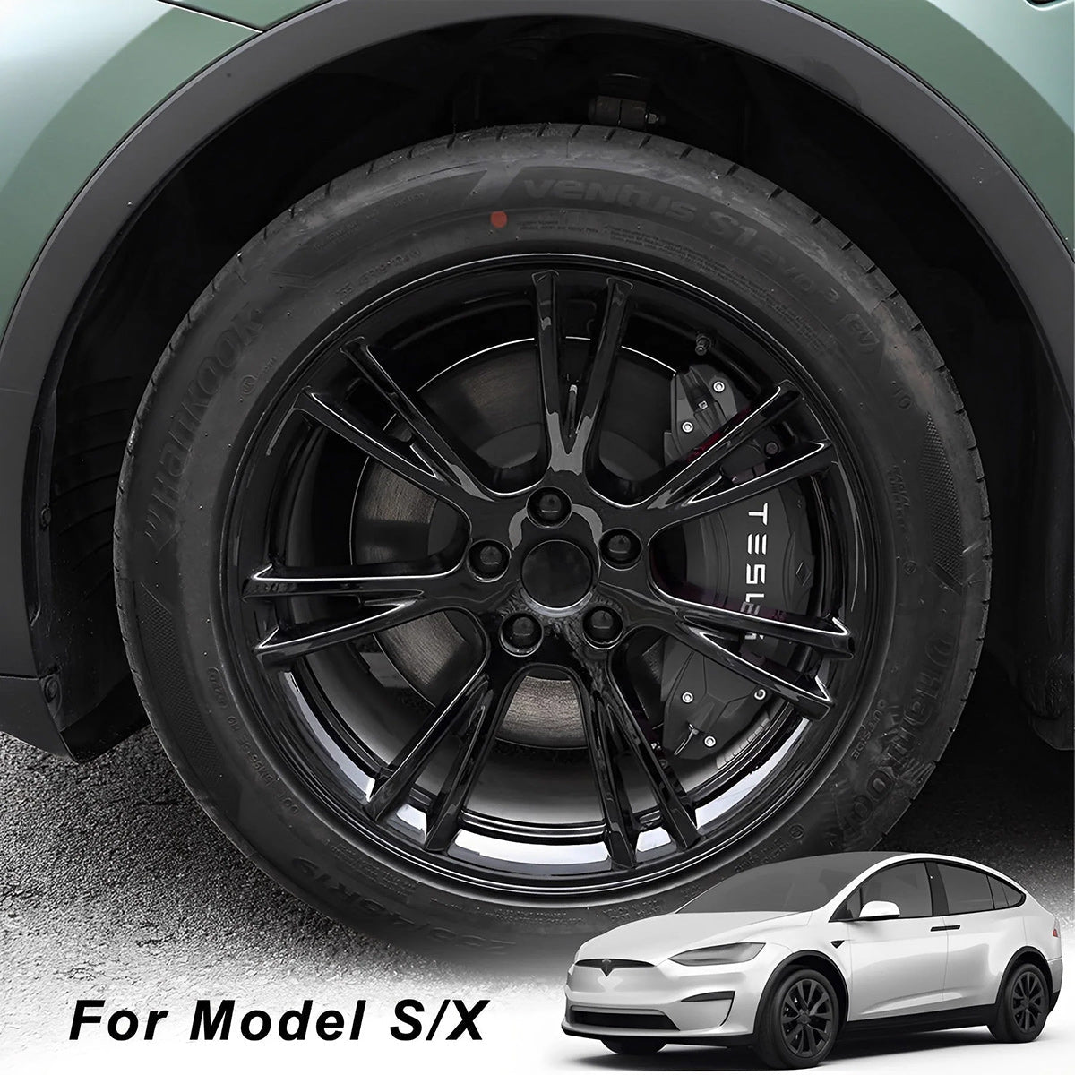 Brake Caliper Covers (4 Pcs) – For Tesla Model S/X (2017-2020)