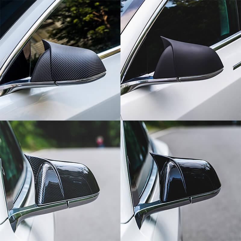 GT Style Carbon Fiber Mirror Caps (1 Pair) – For Tesla Model 3 (2017-2024)