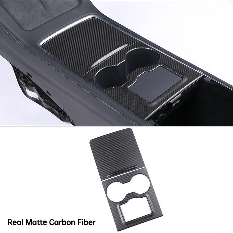 Carbon Fiber Center Console Overlays with Key Card Slot (Gen. 2) – For Tesla Model 3/Y (2021-2024)