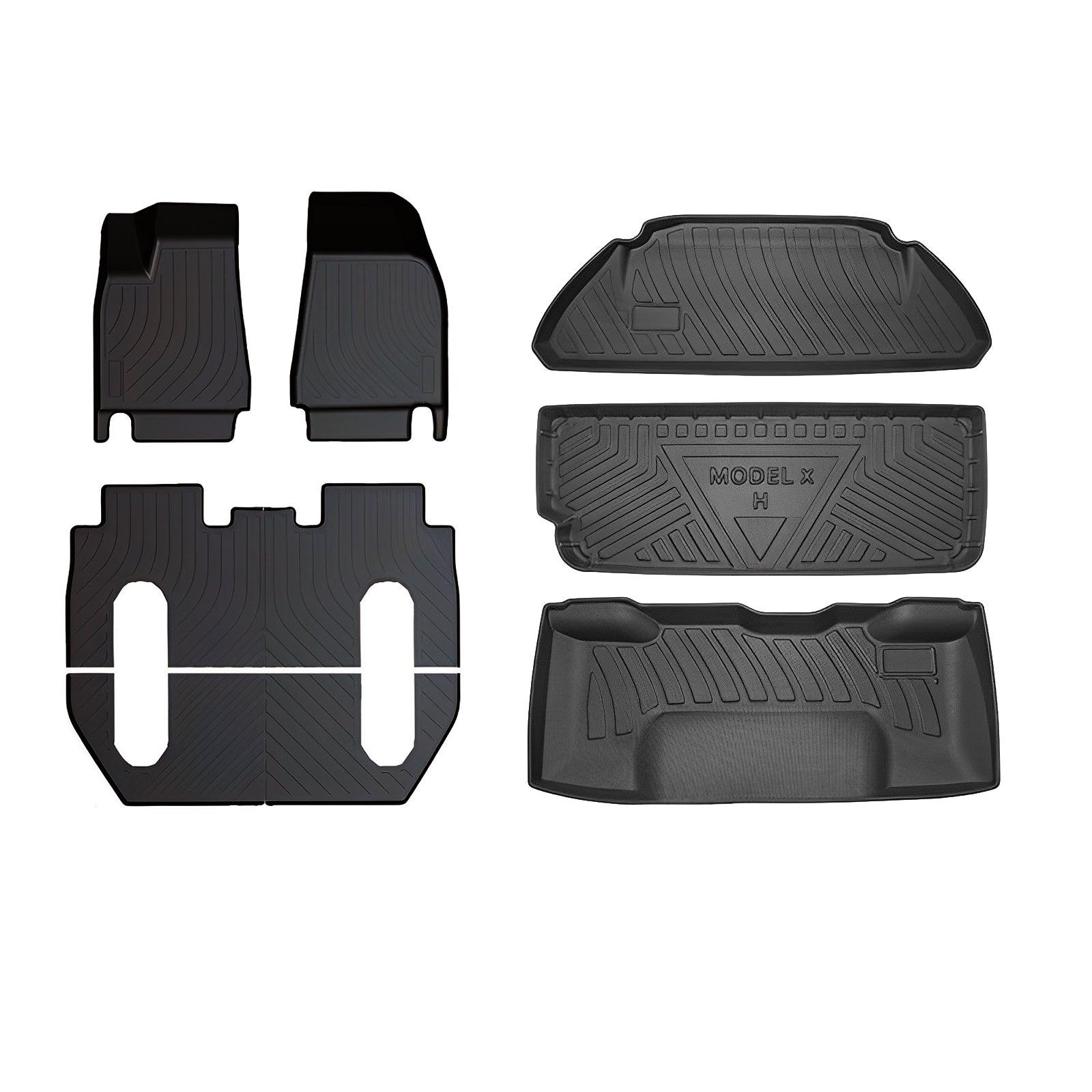 All-Weather Floor Mats Trunk Cargo Liner – For Tesla Model X (2015-2020)