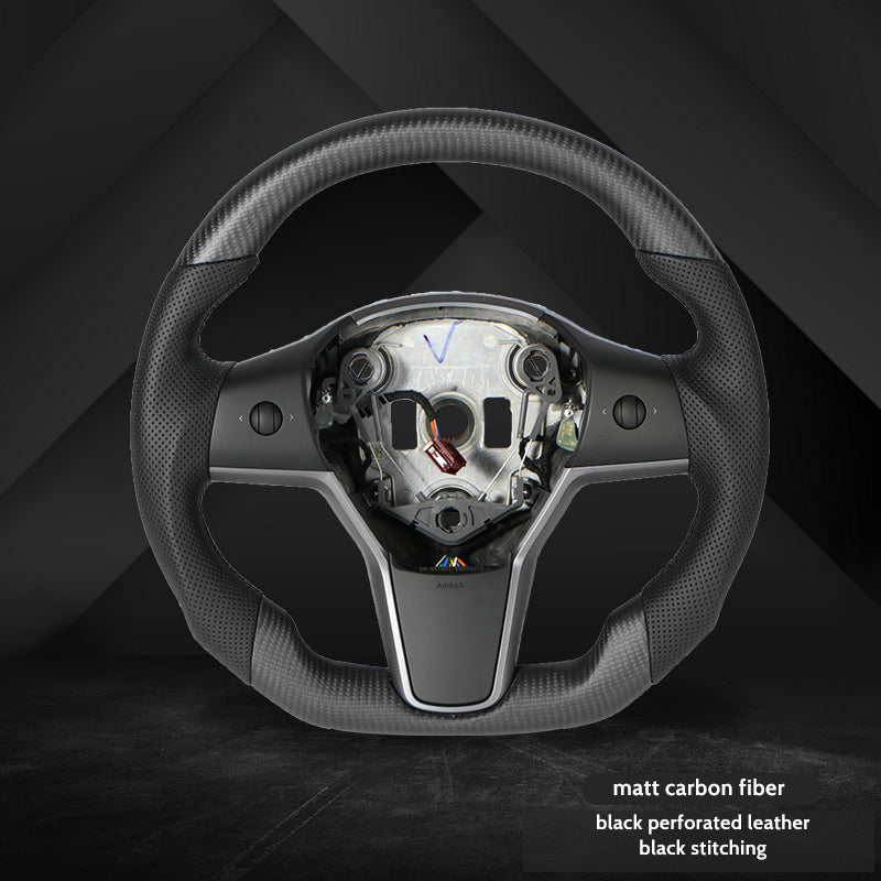 Carbon Fiber Steering Wheel – For Tesla Model 3/Y