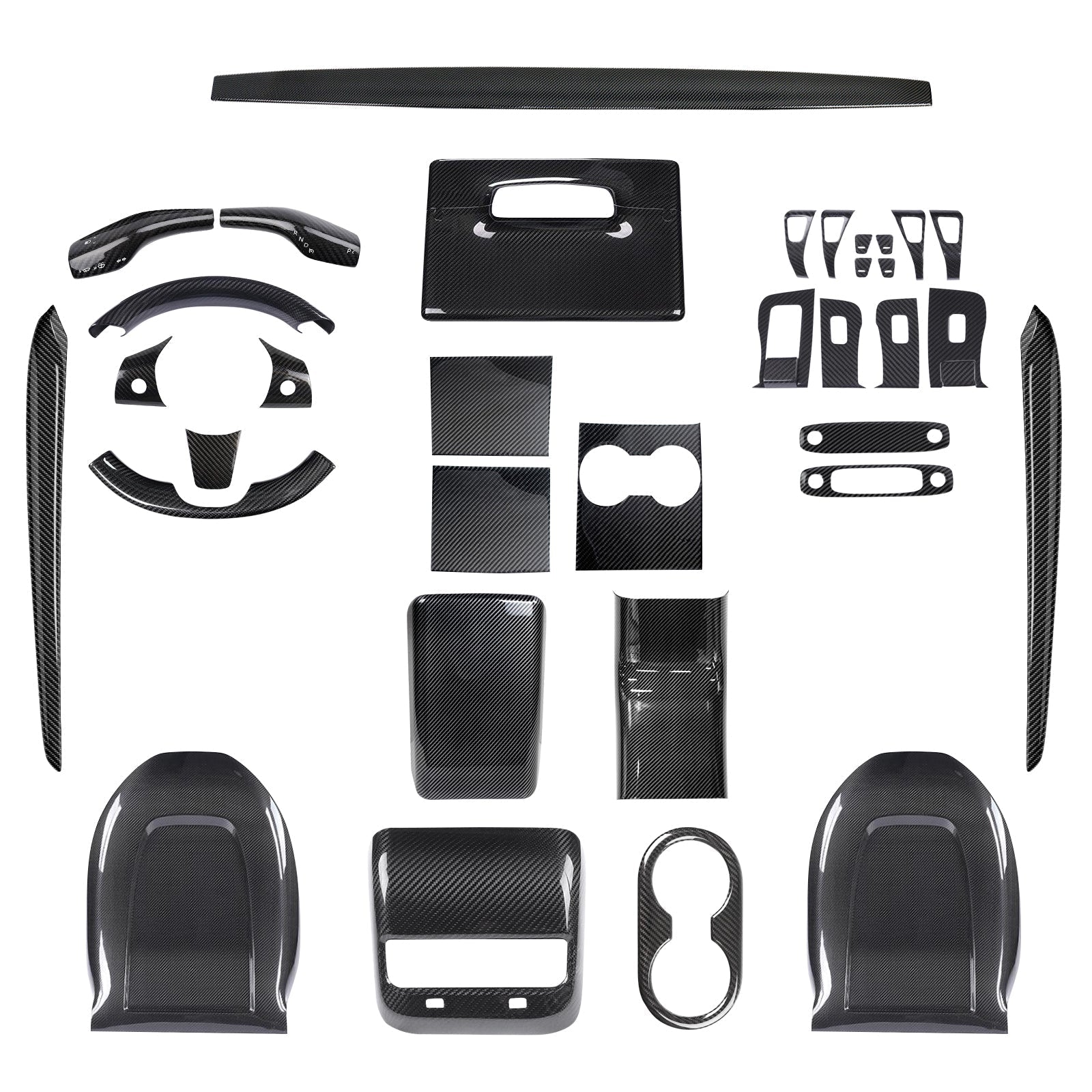 Real Carbon Fiber Interior Wrap Kit – For Tesla Model 3/Y