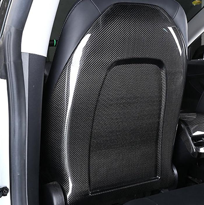 Carbon Fiber Rear Seat Back Overlay (1 Pair) – For Tesla Model 3/Y (2017-2024)