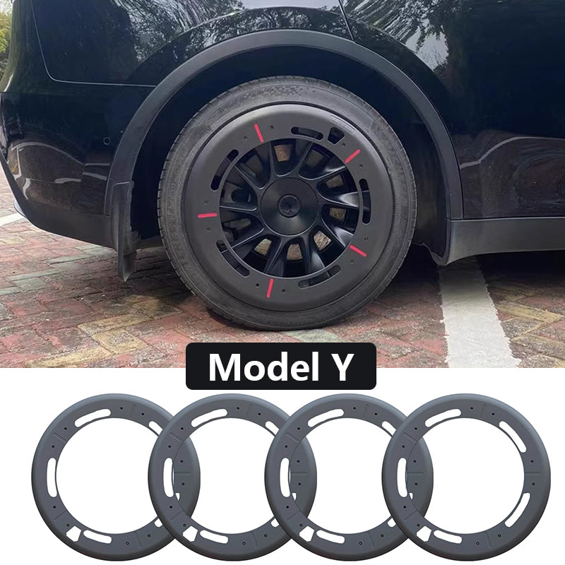 Fully Wrapped Wheel Cover Hubcap (4pcs) – For Tesla Model Y 20'' Induction Wheels