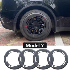 Fully Wrapped Wheel Cover Hubcap for Tesla Model Y 20'' Induction Wheels (4 PCS)