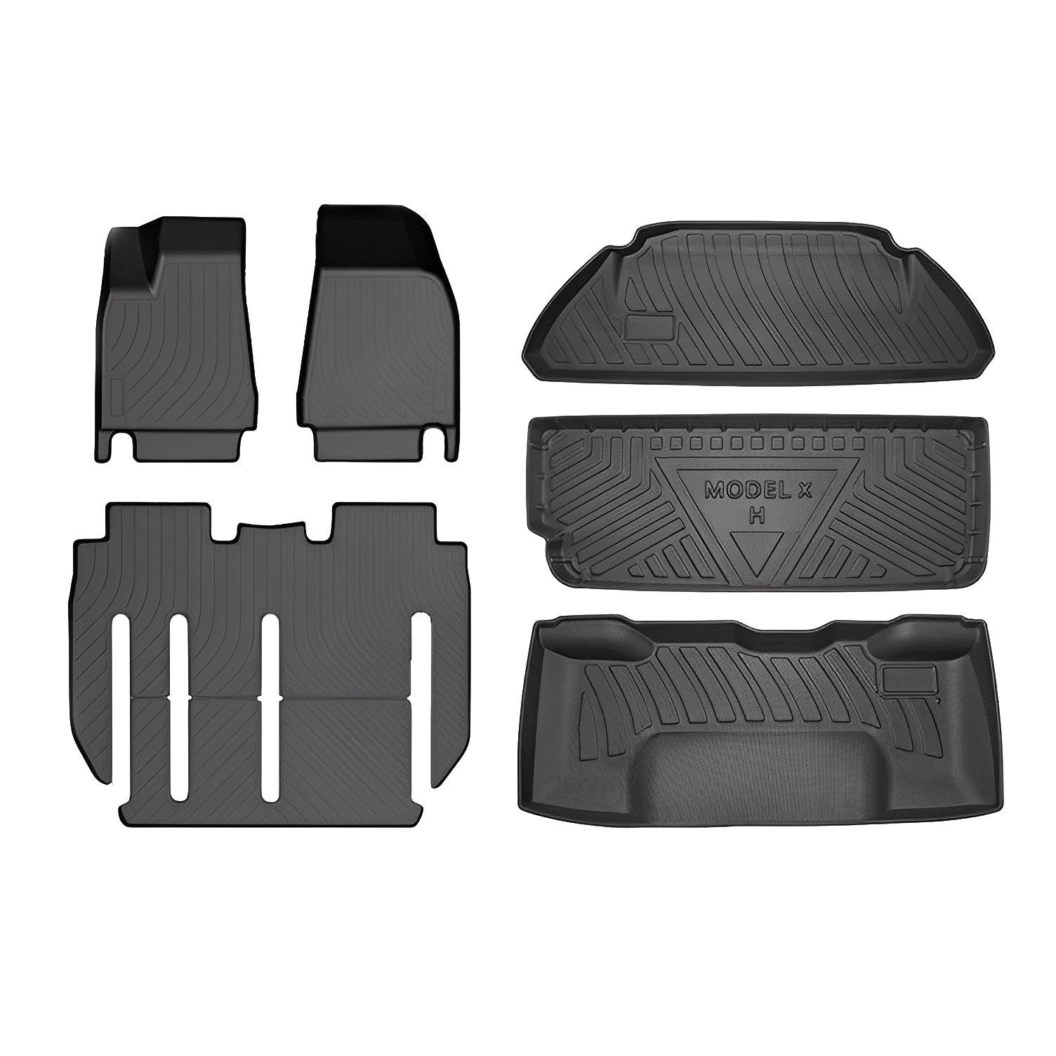 All-Weather Floor Mats Trunk Cargo Liner – For Tesla Model X (2015-2020)