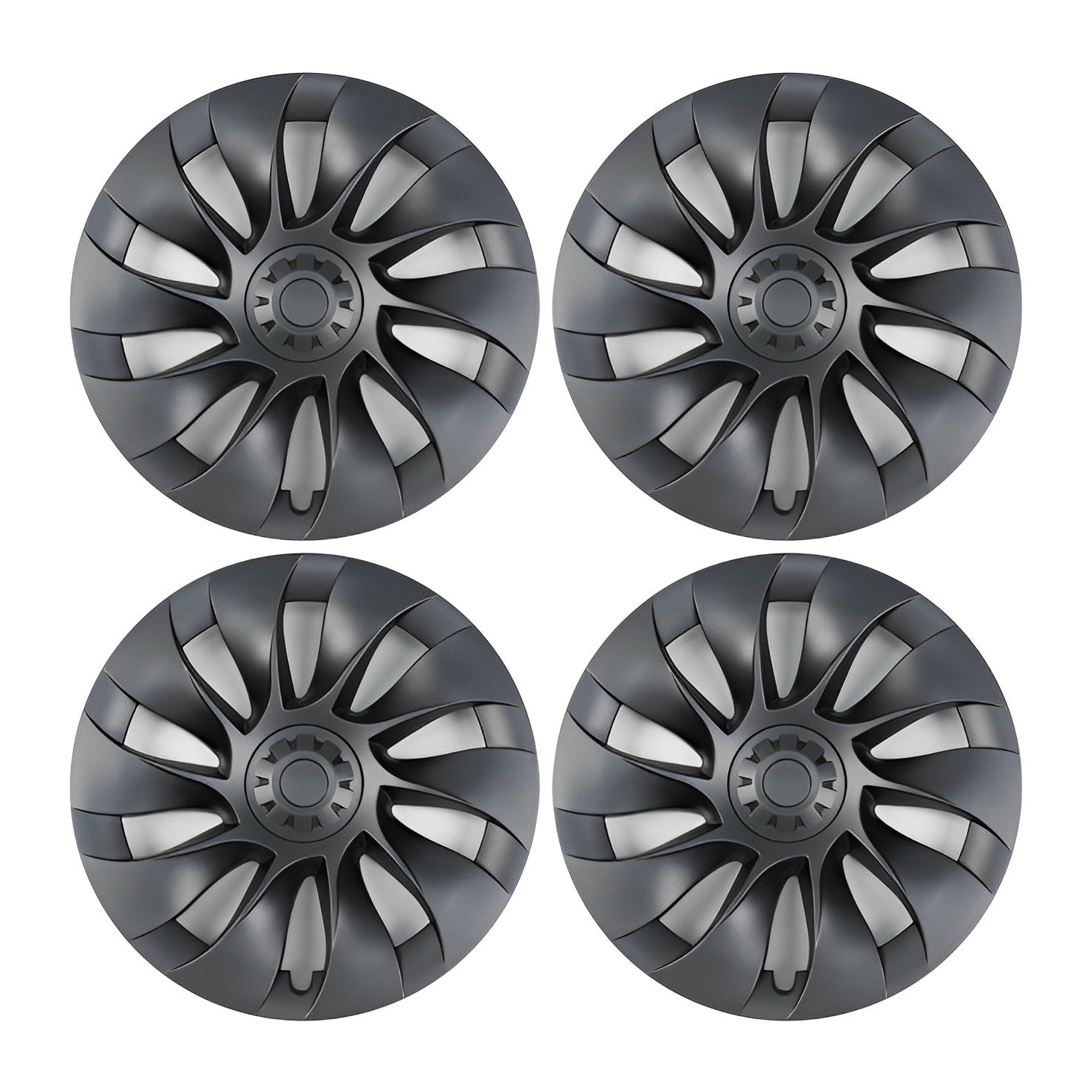 Uberturbine Style Wheel Hub Caps – For Tesla Model Y (4 Pcs)