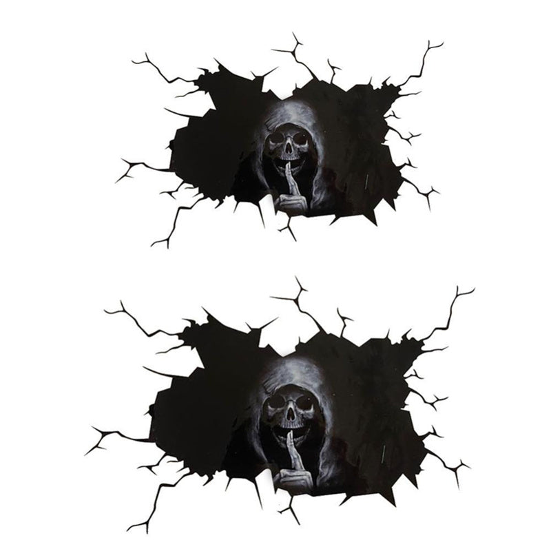 Halloween Scary Skull Ghost Head Sticker – For All Cars