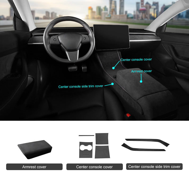 Alcantara Accessories – For Tesla Model 3/Y (2017-2024)