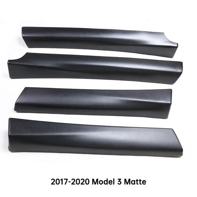 Carbon Fiber Door Panel Overlays, Door Trim Wrap – For Tesla Model 3 (2017-2024)