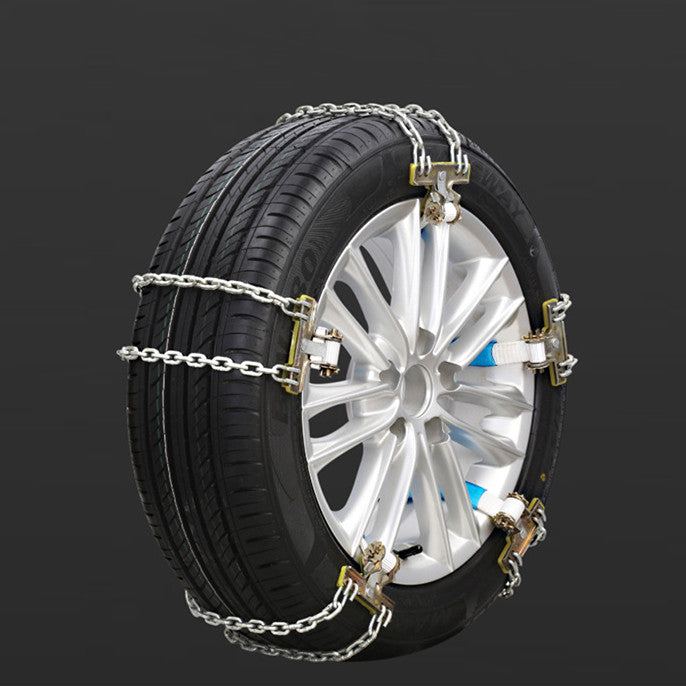 Adjustable Steel Snow Chains for Enhanced Traction – Universal Fit for All Cars