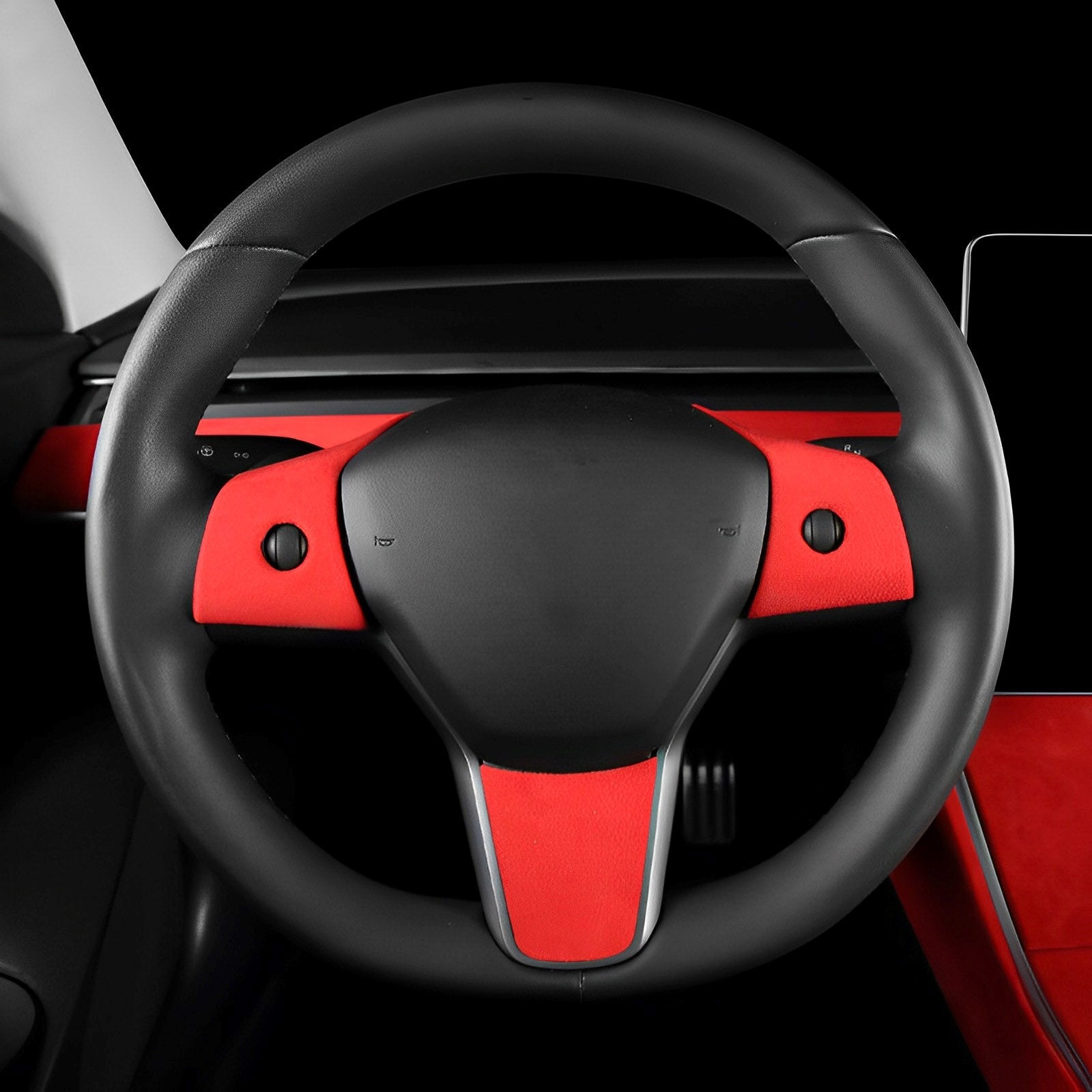 Alcantara Steering Wheel Cover – For Tesla Model 3/Y (2017-2024)