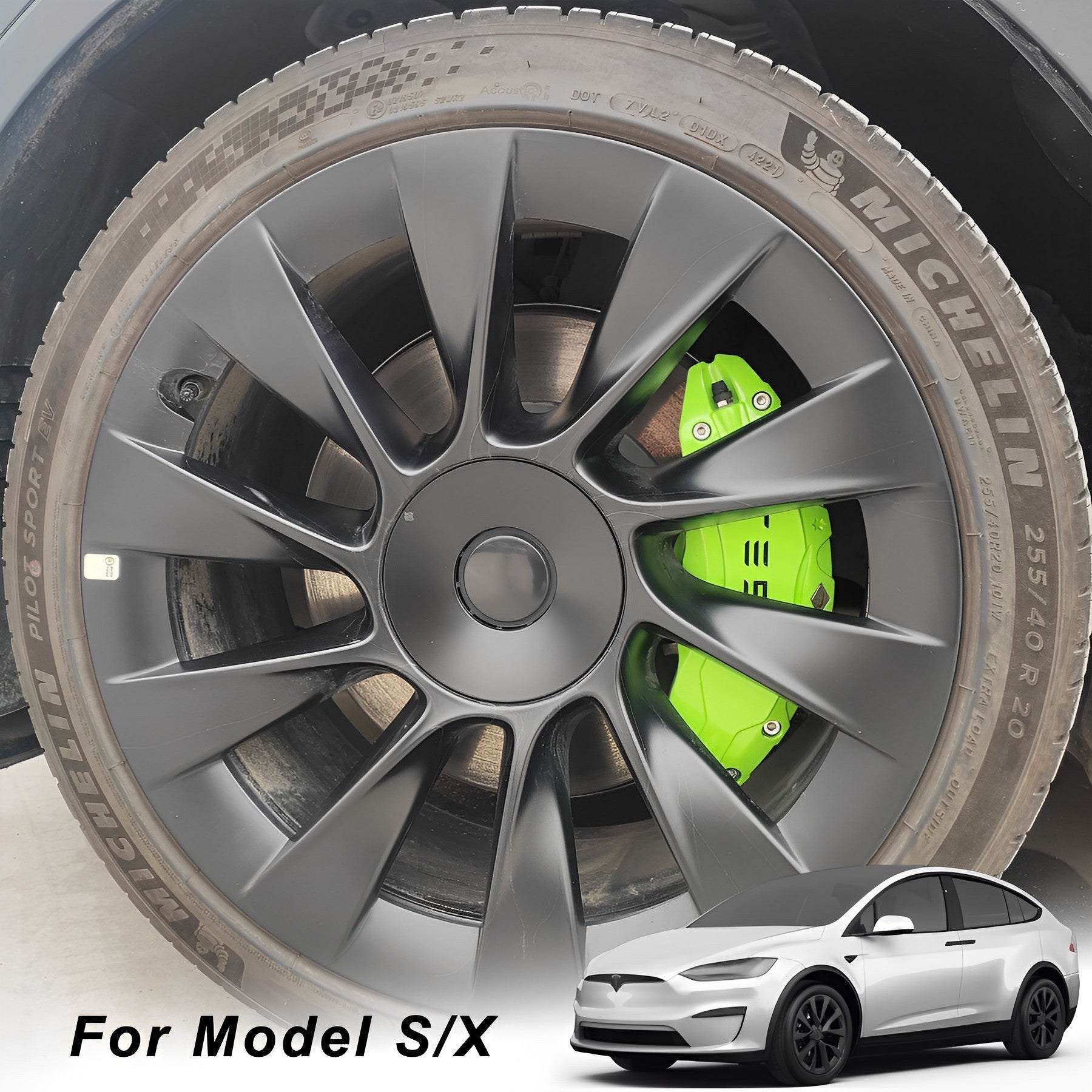 Brake Caliper Covers (4 Pcs) – For Tesla Model S/X (2017-2020)