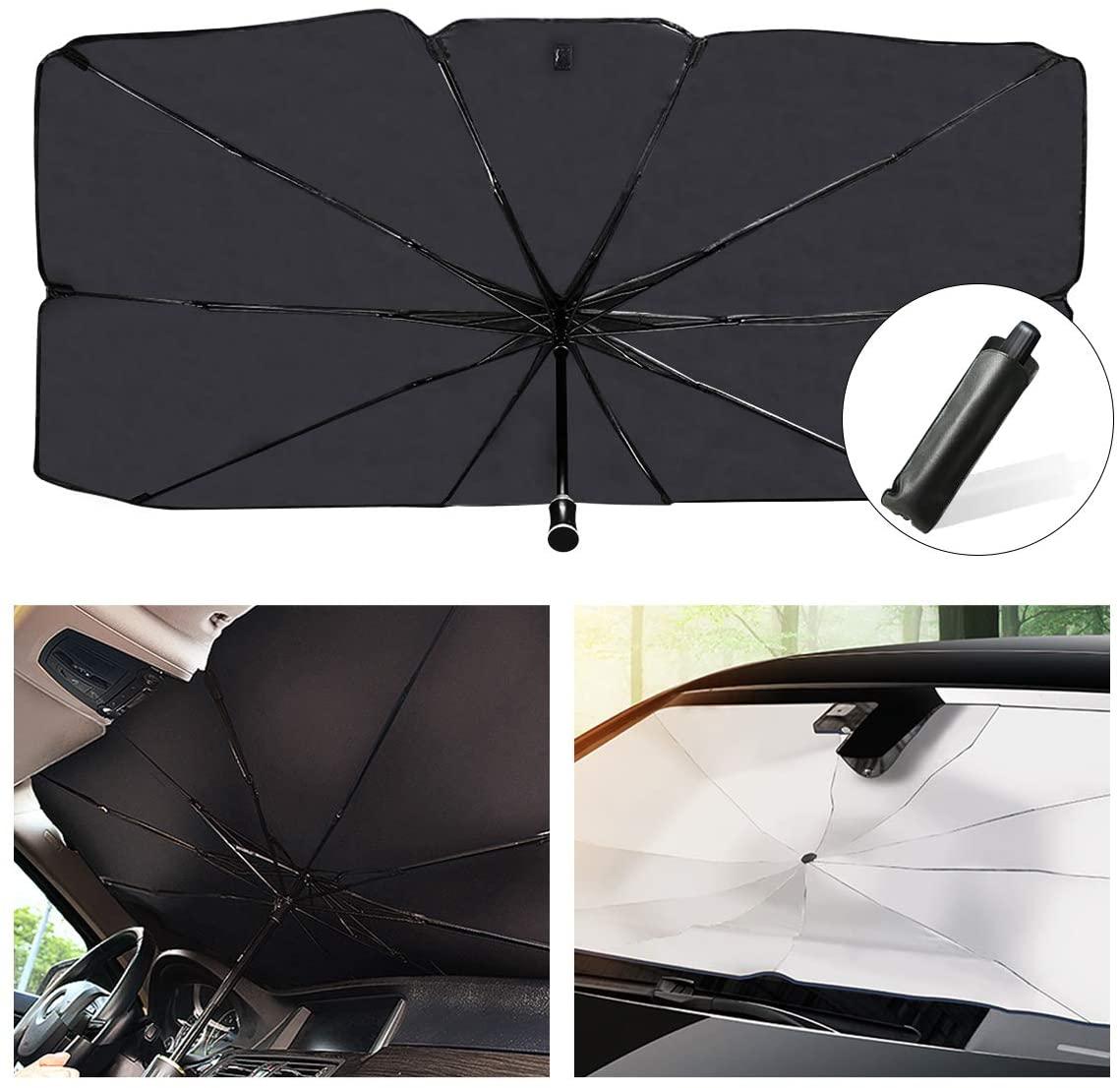 Foldable Umbrella Car Front Windshield Sunshade – For Tesla Model S/3/X/Y (2012-2024)