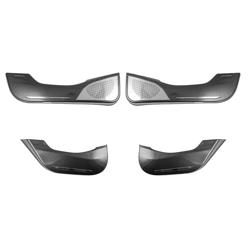 Door Inner Trim Cover Overlay (Carbon Fiber Pattern ABS) – For Tesla Model 3 (2021-2023)