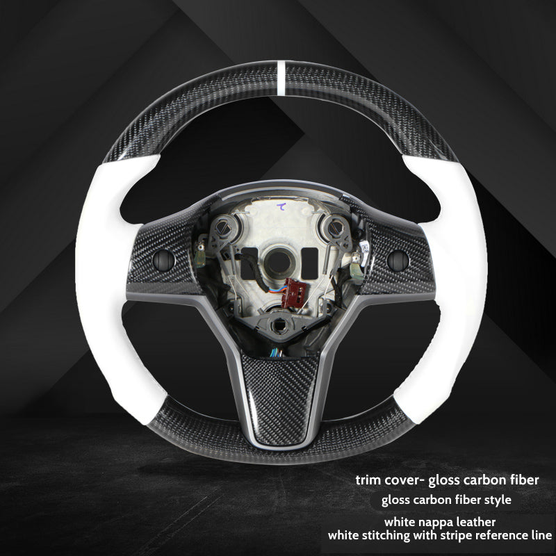 Carbon Fiber Steering Wheel – For Tesla Model 3/Y