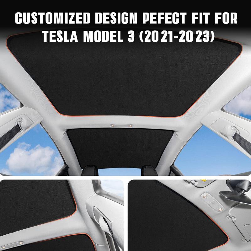 Glass Roof / Sunroof Sunshade – For Tesla Model 3 (2021-2023)