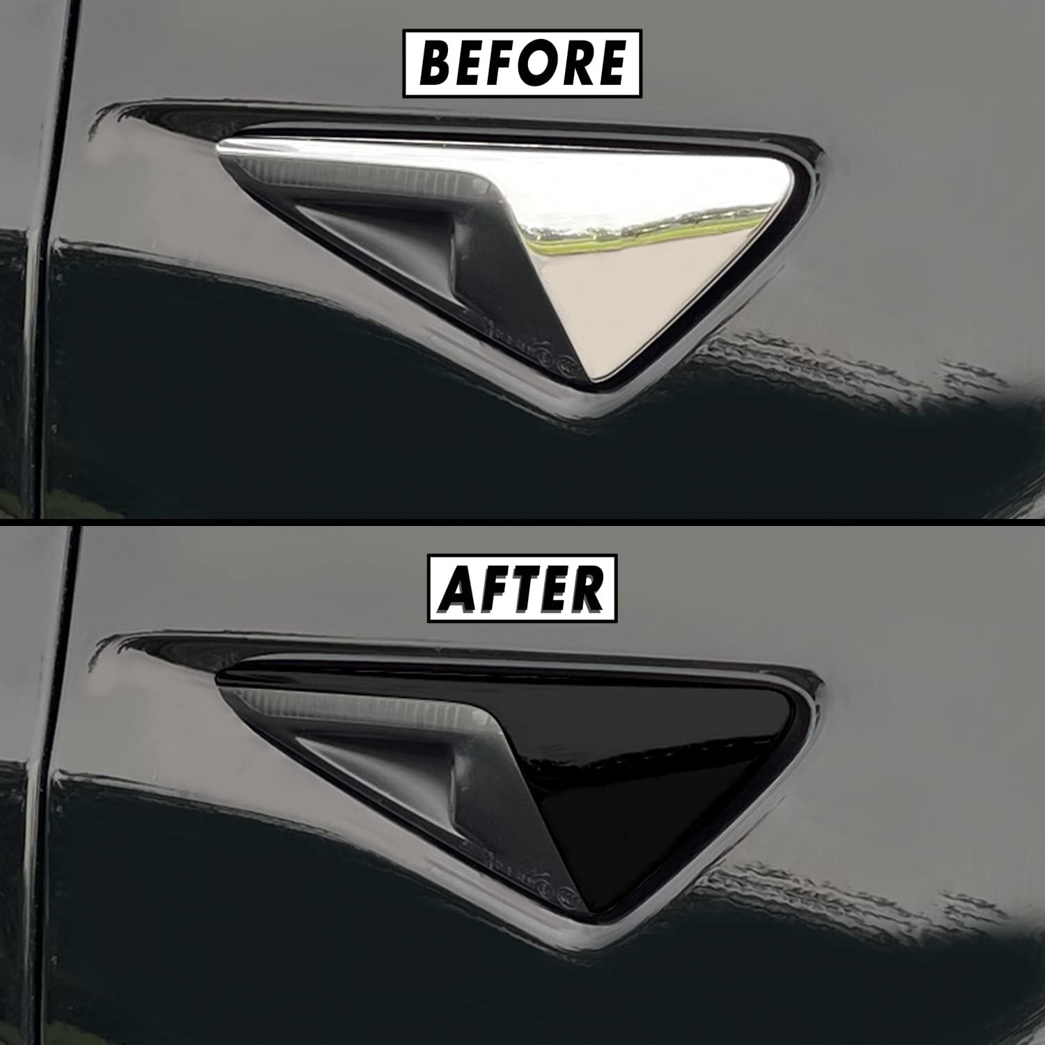 Chrome Delete Blackout Vinyl Overlay – For Tesla Model 3 (2017-2024)