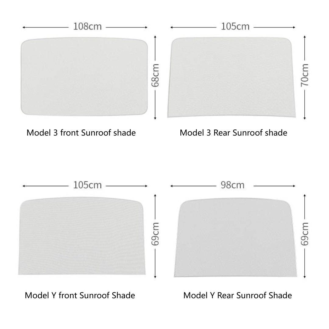 Electrostatic Adsorption Sunroof Sunshade – For Tesla Model 3/Y