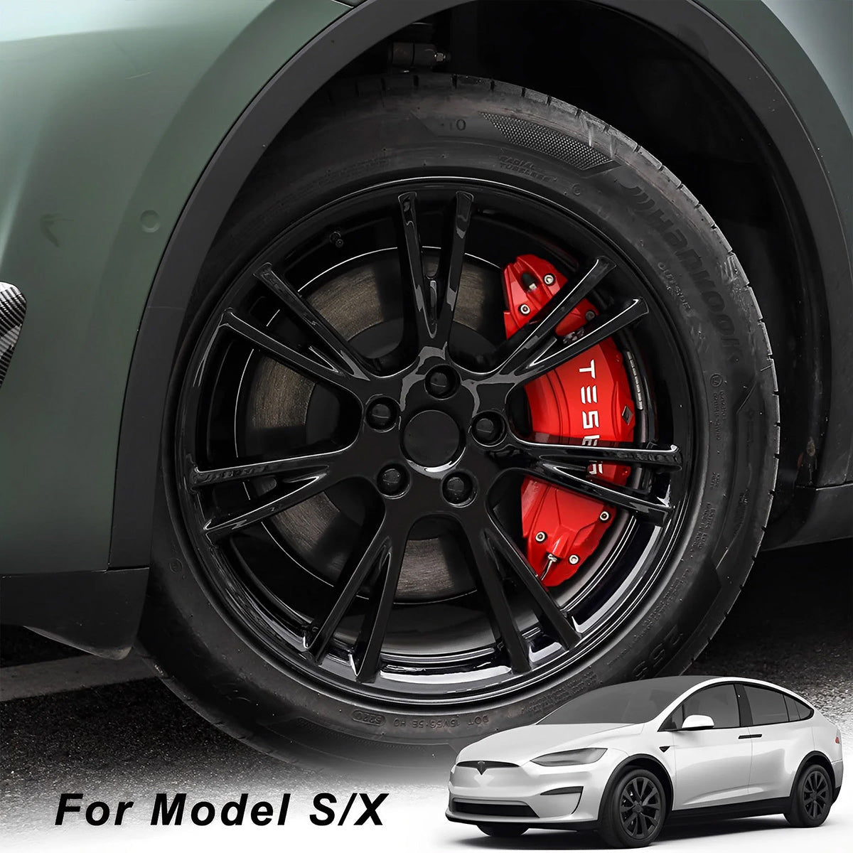 Brake Caliper Covers (4 Pcs) – For Tesla Model S/X (2017-2020)