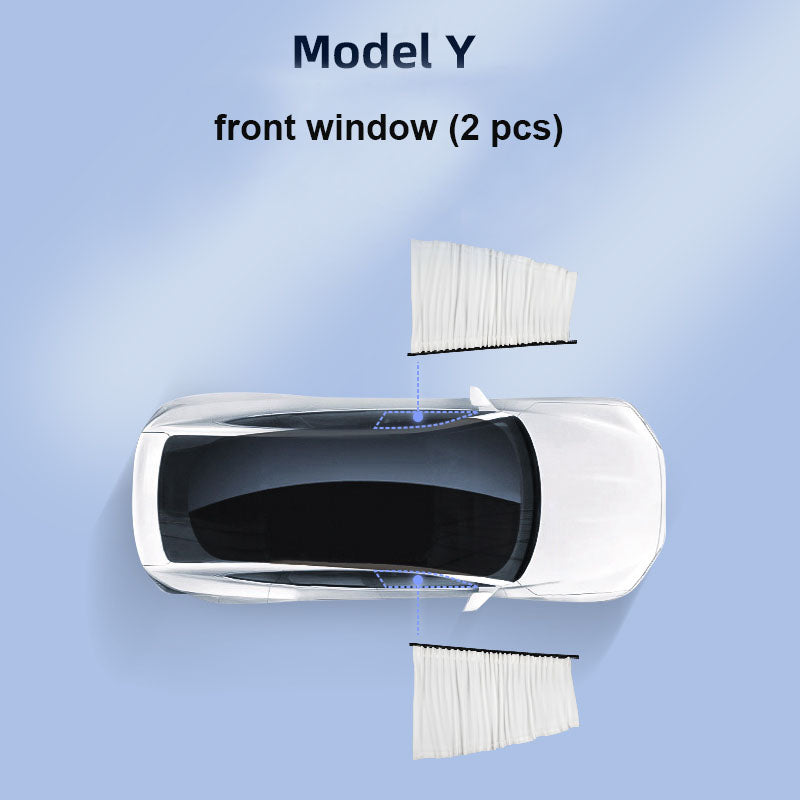 Tesla Side Window Track Slide Privacy Curtain Sunshade For Model 3/Y