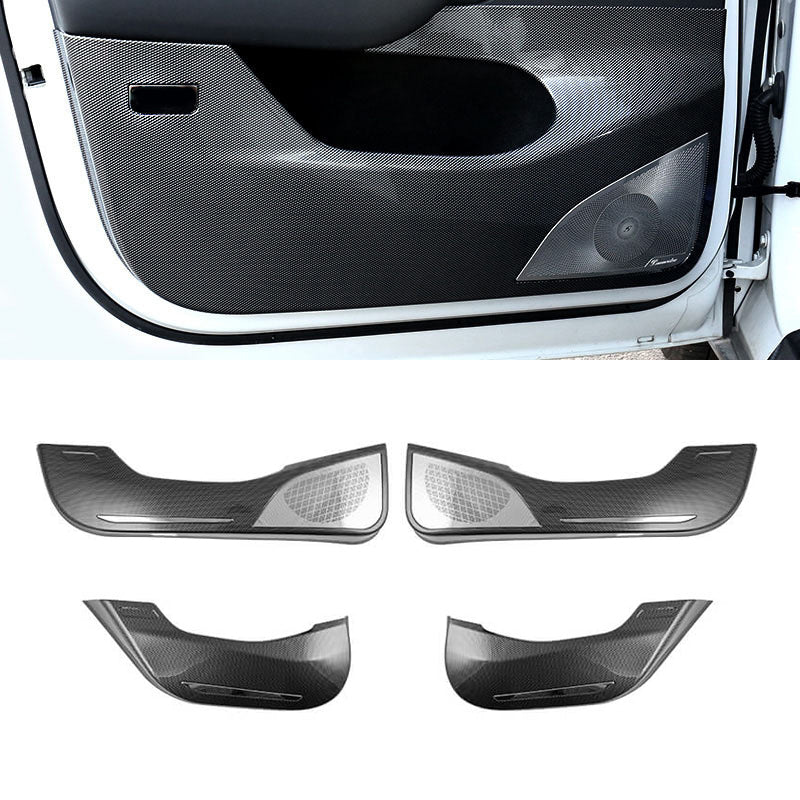 Door Inner Trim Cover Overlay (Carbon Fiber Pattern ABS) – For Tesla Model 3 (2021-2023)