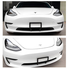 No Drill Tesla Model 3/Y Front License Plate Frame, License Plate Holder, License Plate Mount, License Plate Barket, NO Adhesives, Quick Install