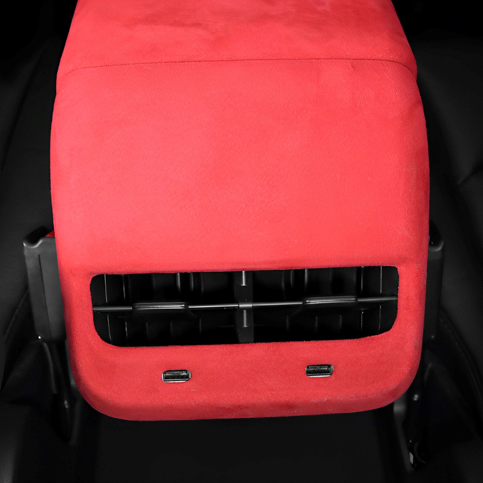 Tesla Alcantara Rear AC Vent Cover and Rear Anti-kick Cover For Model 3/Y (2017-2023)