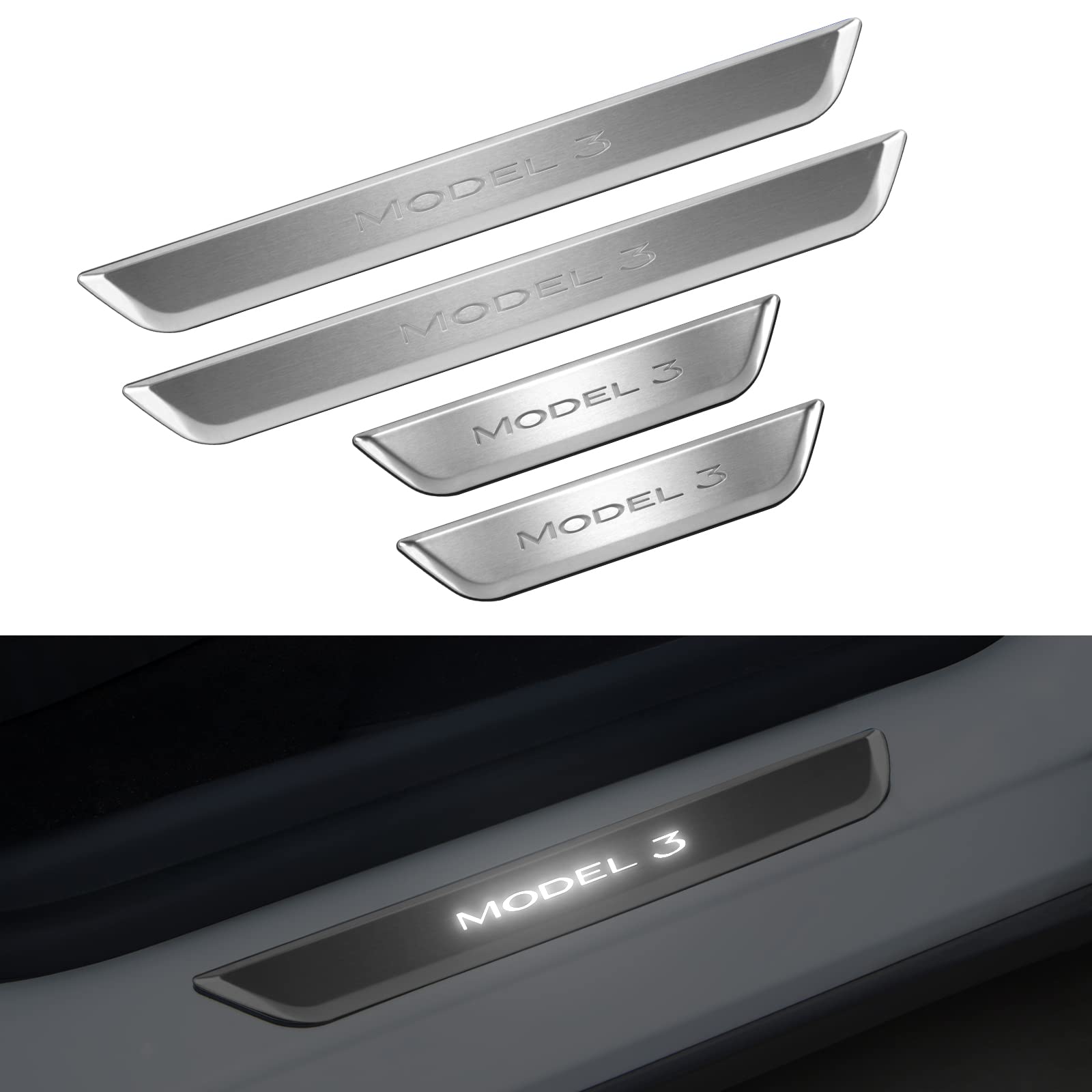 Illuminated Door Sill Protector – For Tesla