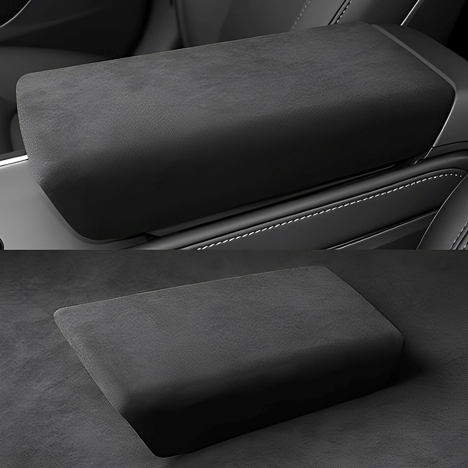 Alcantara Armrest Cover – For Tesla Model 3/Y (2017-2024)