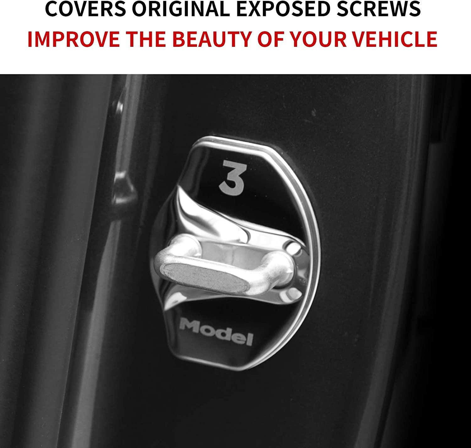 Door Latch Lock Covers (Set of 4) – For Tesla Model 3/Y (2017-2024)