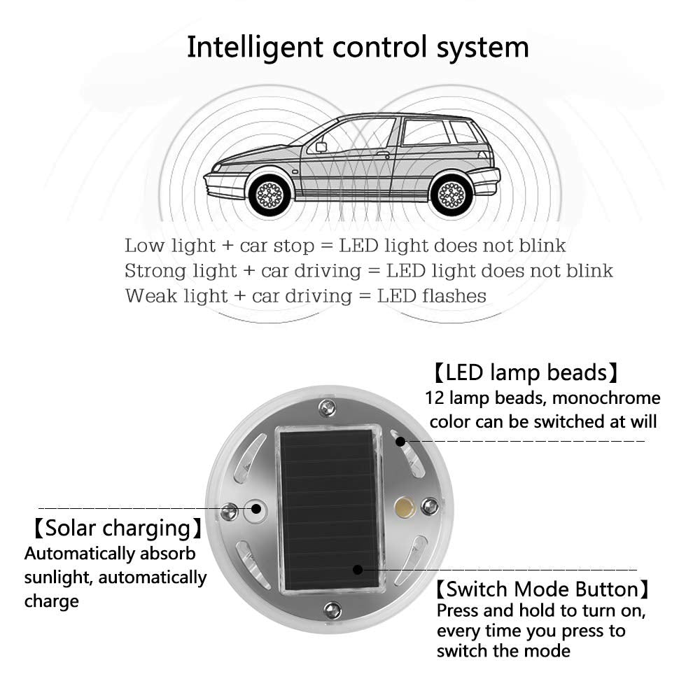 Solar Energy Car Wheel Hub Lights – Fits All Cars