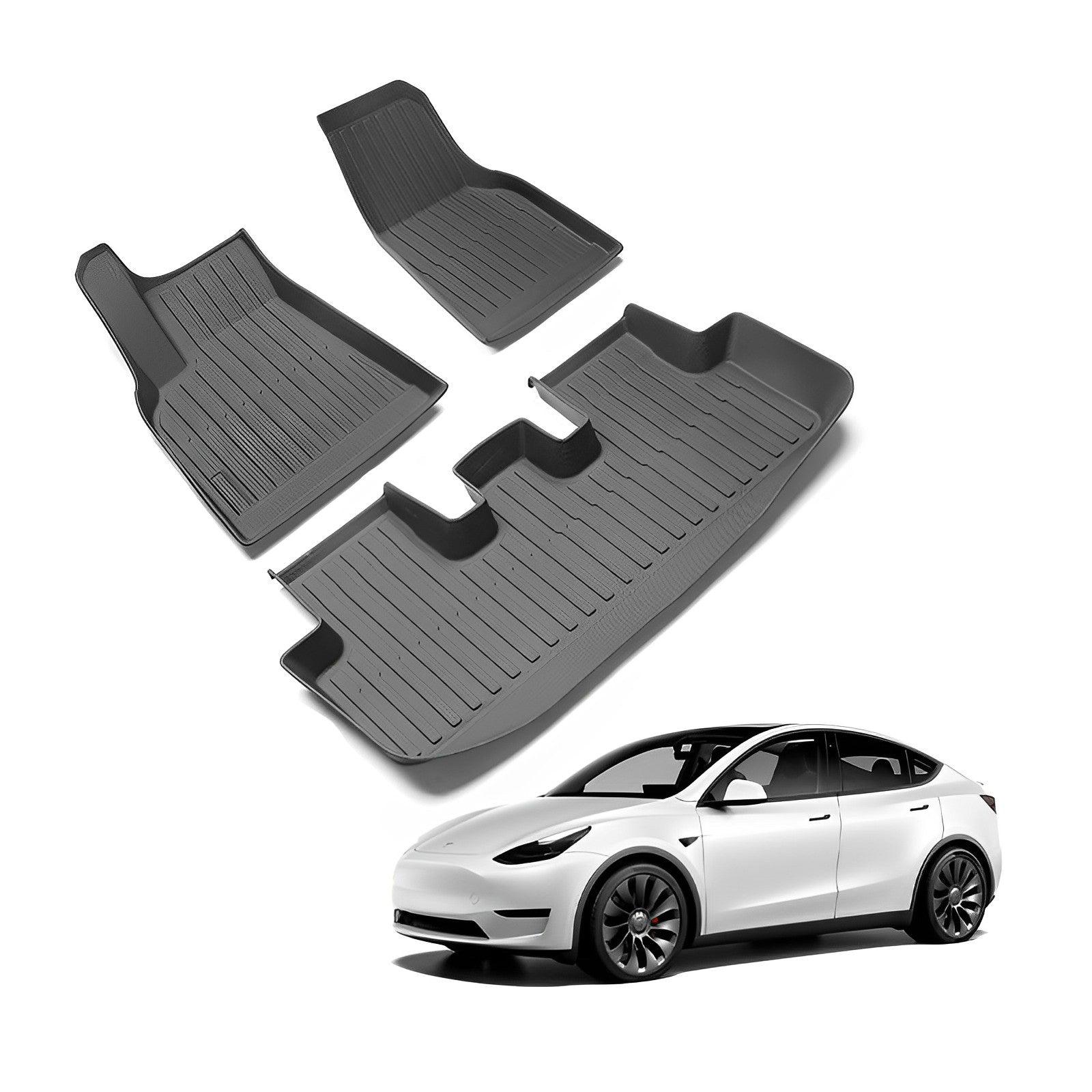 Tesla Model Y All-Weather Floor Mats Full Set Trunk Mat Cargo Mat Frunk Cargo Liner (2020-2024)