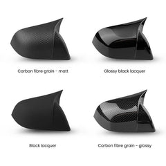 GT Style Carbon Fiber Mirror Caps (1 Pair) – For Tesla Model 3 (2017-2024)