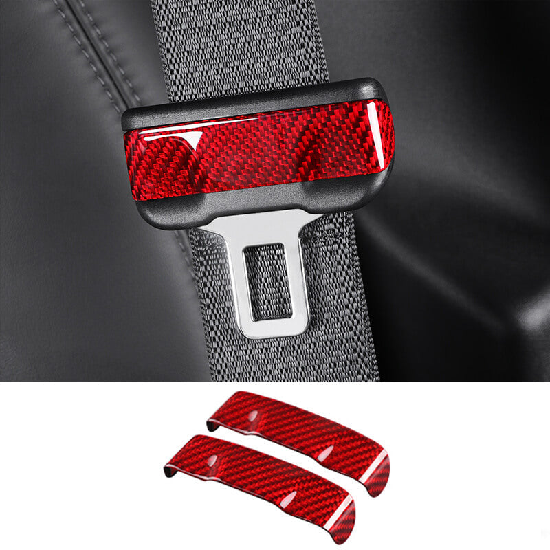 [Real Carbon Fiber] Seat Belt Fascia Cover For Model 3/Y Accessories (2017-2023)