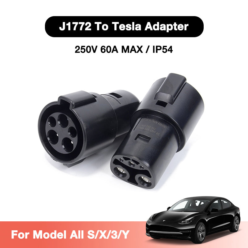 SAE J1772 To Tesla Charging Adapter 60Amp/250V AC – For Tesla Model S/X/3/Y