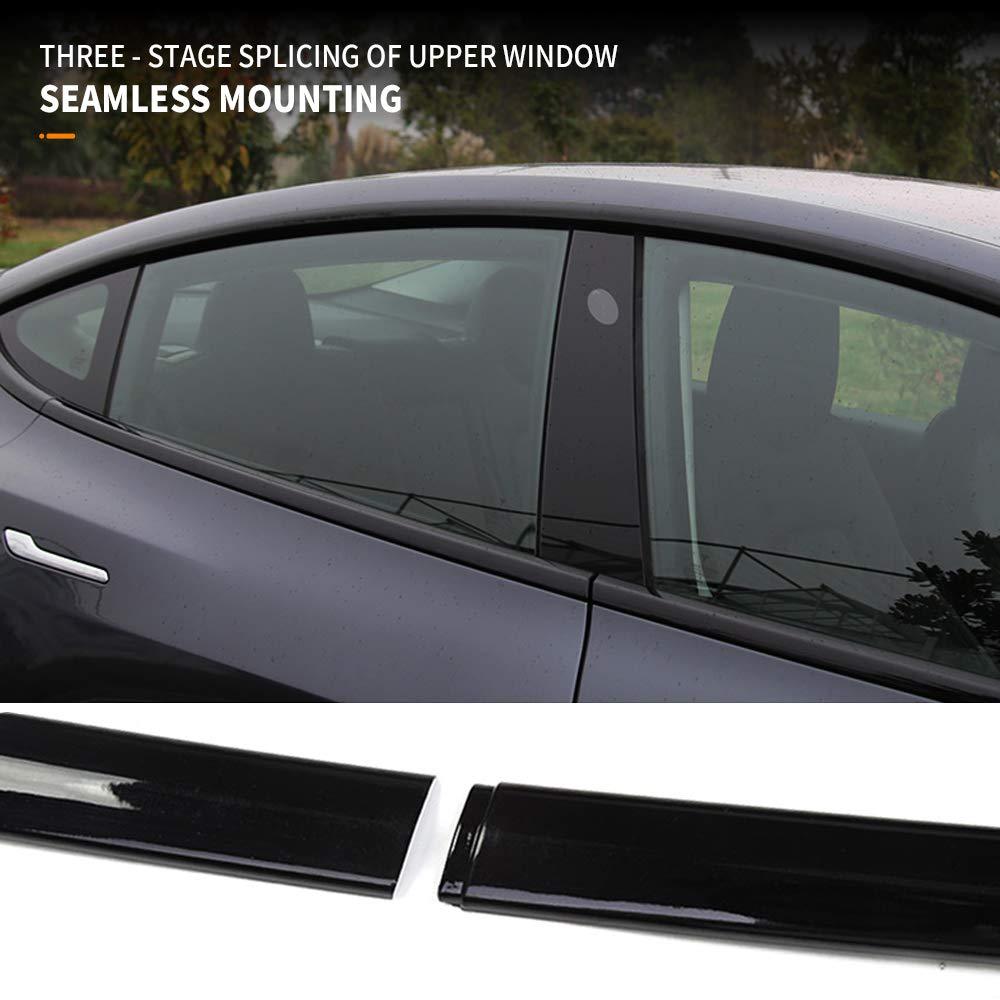 Tesla Model 3/Y Chrome Delete Kit, Windows Glossy Matte Black Cover Kit (10 Pcs) (2017-2023)