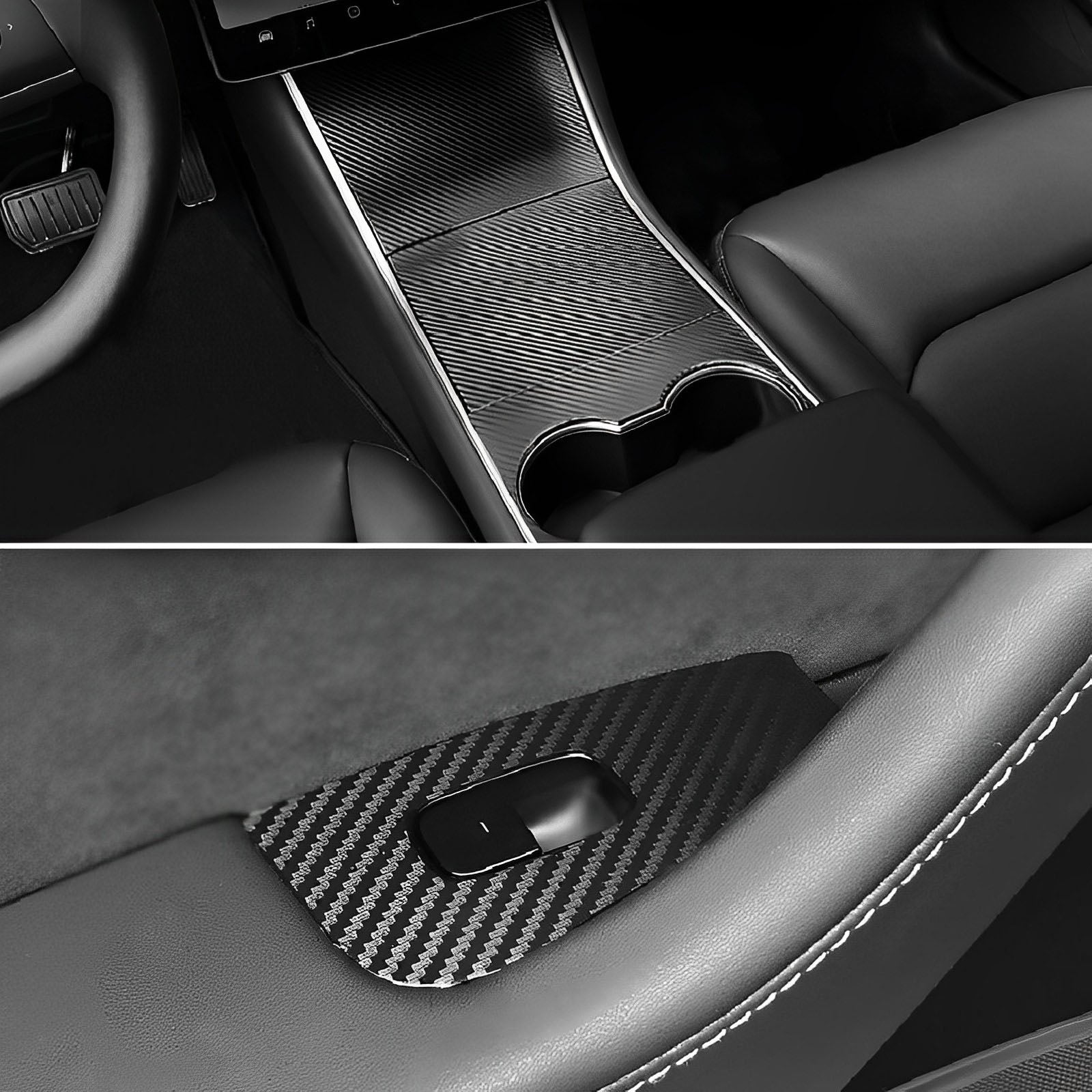 Carbon Fiber Interior Wrap Kit - For Tesla Model Y (2021-2023)