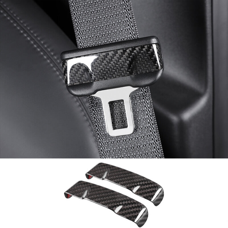 Carbon Fiber Seat Belt Fascia Cover – For Tesla Model 3/Y (2017-2024)