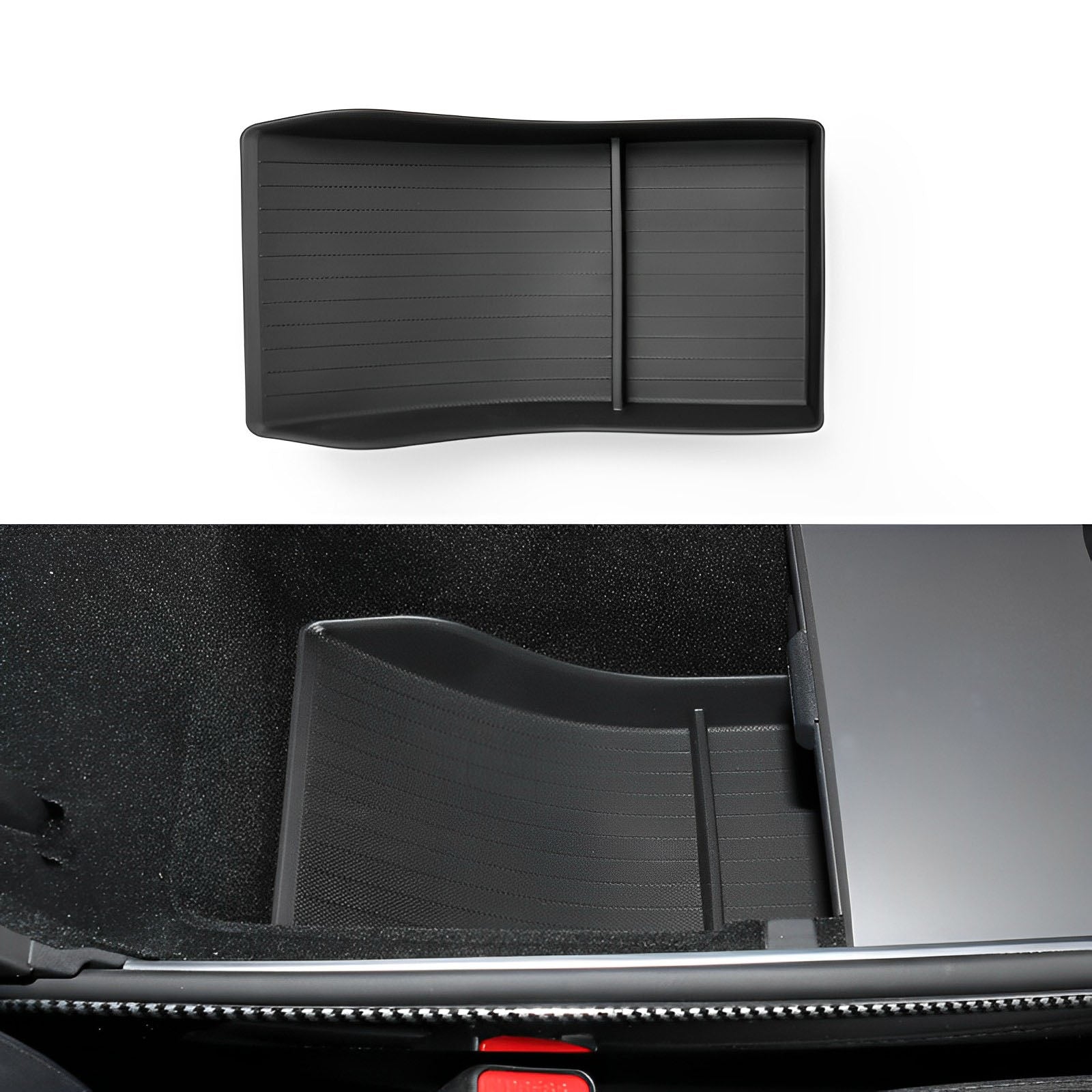 Center Console Storage Box Rubber Mat – For Tesla Model 3/Y (2021-2024)