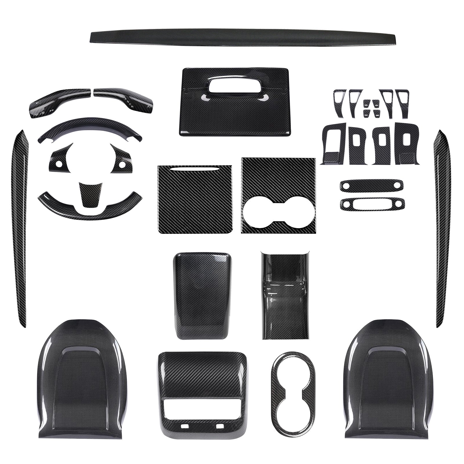 Real Carbon Fiber Interior Wrap Kit – For Tesla Model 3/Y