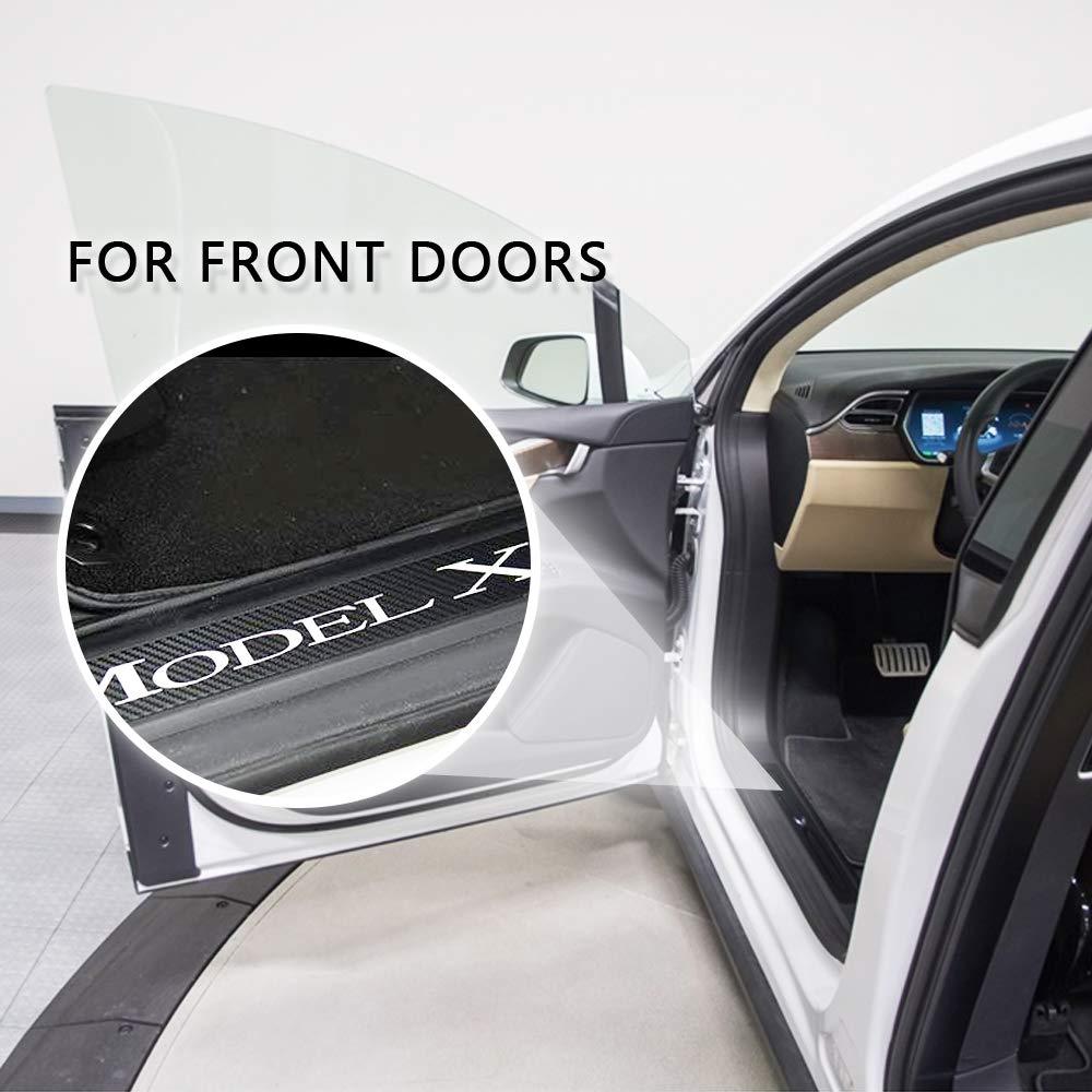 Tesla Carbon Fiber Door Sill Protector Cover For Tesla Model X (2015-2020)