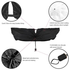 Foldable Umbrella Car Front Windshield Sunshade – For Tesla Model S/3/X/Y (2012-2024)