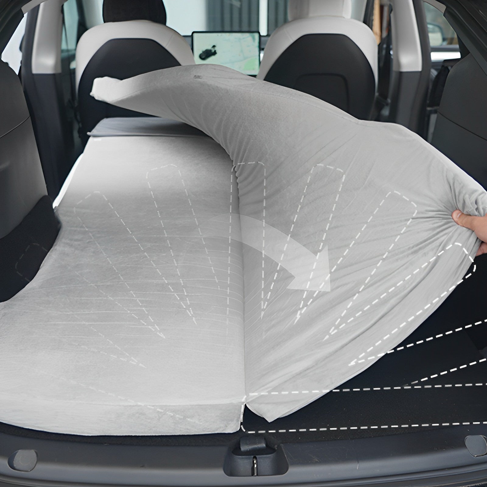 Memory Sponge Trunk Camping Mattress – For Tesla Model 3 (Highland)/Y (2017-2024)