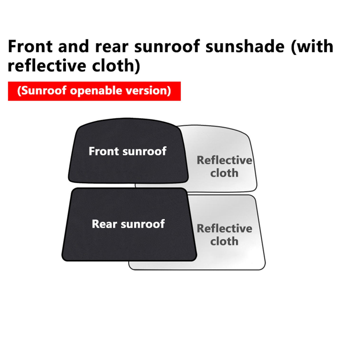 Sunroof Sunshades for Openable Sunroofs and Panoramic Sunroofs – For Tesla Model S (2012-2024)