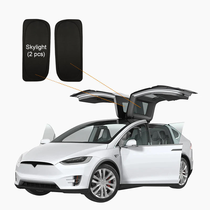 Privacy and Thermal Insulated Sunshades Curtains Opaque Sun Visor – For Tesla Model X (2015-2024)