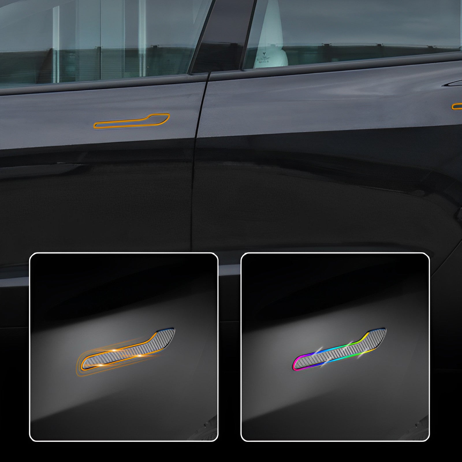 Electric Door Handle – Automatic Pop Up, RGB Light Strip (4pcs) – For Tesla Model 3/Y (2017-2023)